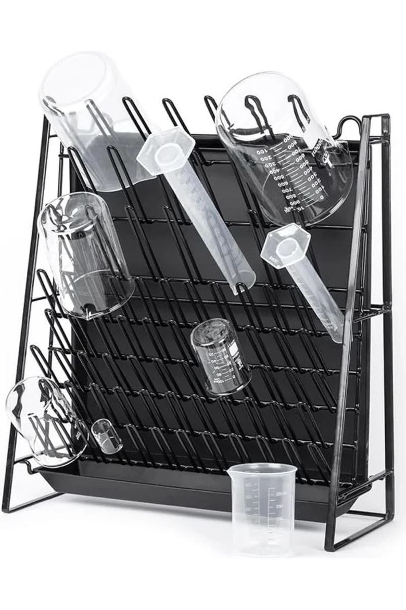 Lab Glassware Drying Rack, 78-Peg Stand photo